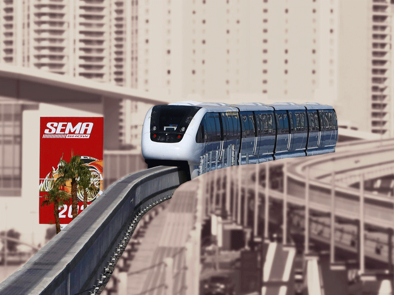 SEMA Show Monorail Transportation